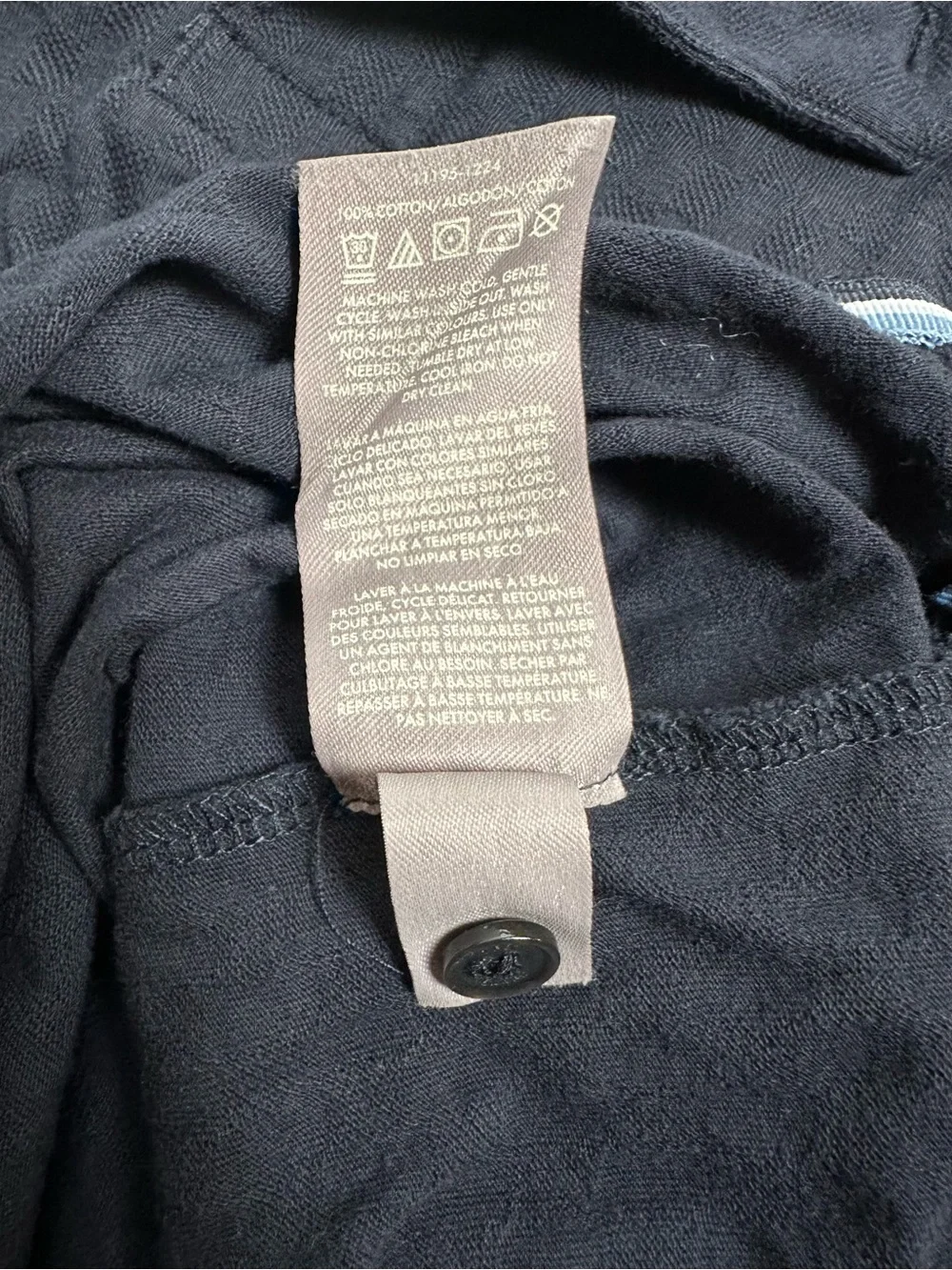 Ted Baker Men's Geometric Knit Polo Shirt XXL Navy Blue Short Sleeve